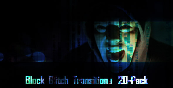 20 Block Glitch Transitions