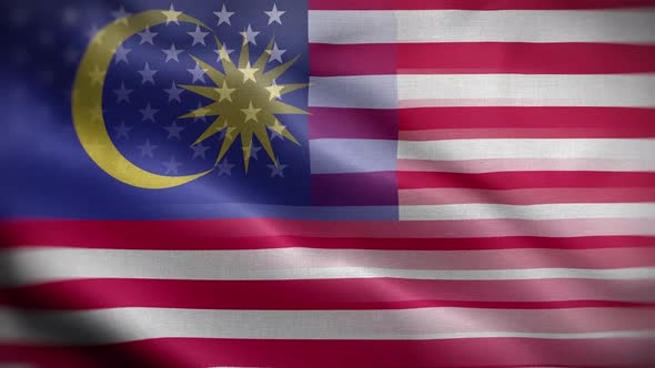 USA Malaysia Flag Loop Background 4K