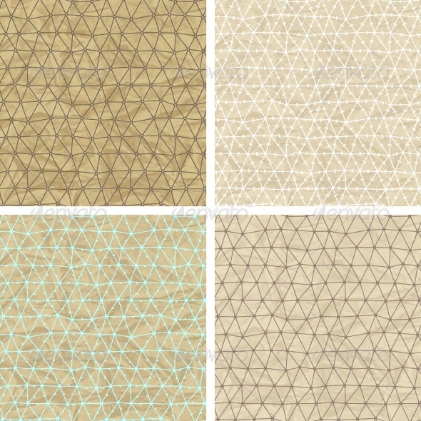 Seamless Lace Patterns on Old Paper Texture. - Patterns Decorative