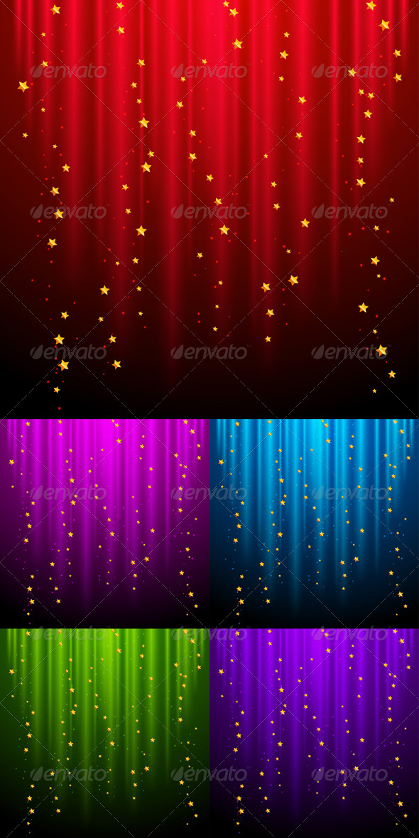 Abstract Backgrounds with Shooting Stars. - Backgrounds Decorative