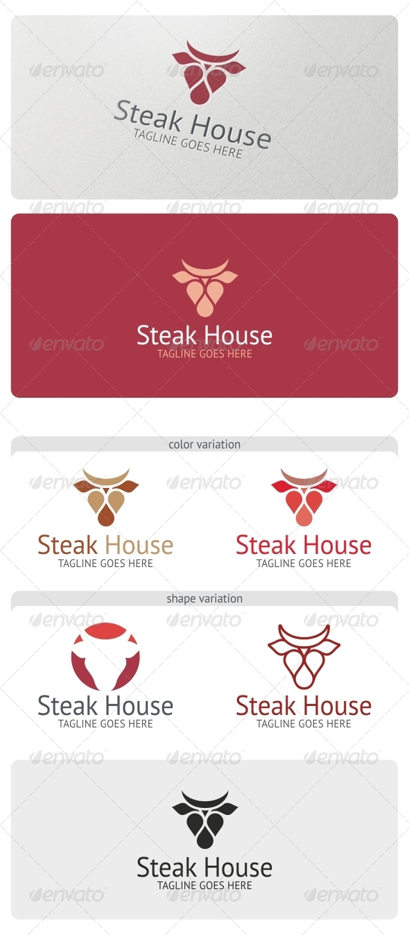 Steak House Logo Template - Food Logo Templates