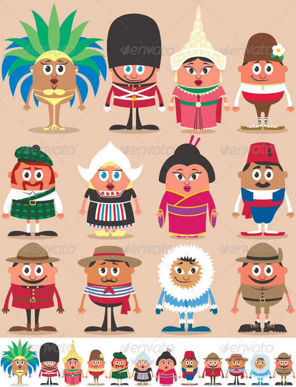 Nationalities Part 2 - People Characters