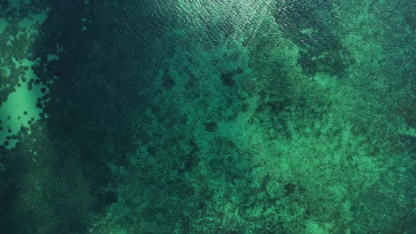Aerial drone shot abstract of luxury seashore beach holiday by blue lagoon with white sand backgroun alt