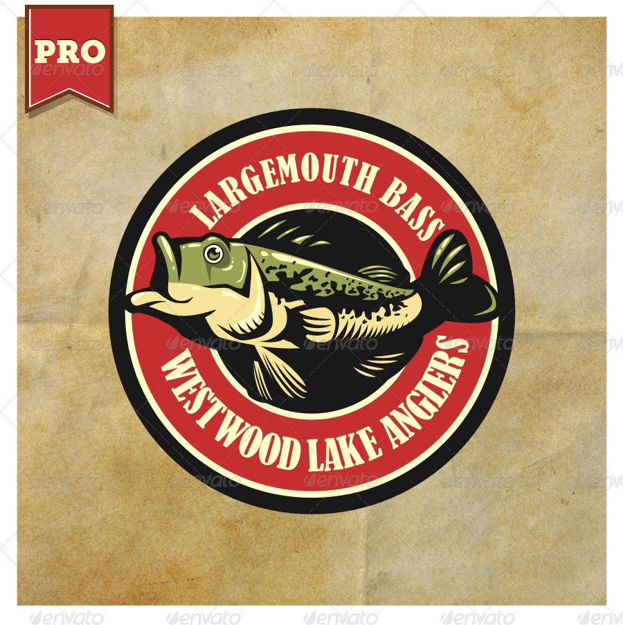 Largemouth Bass Fishing Logo, Logo Templates