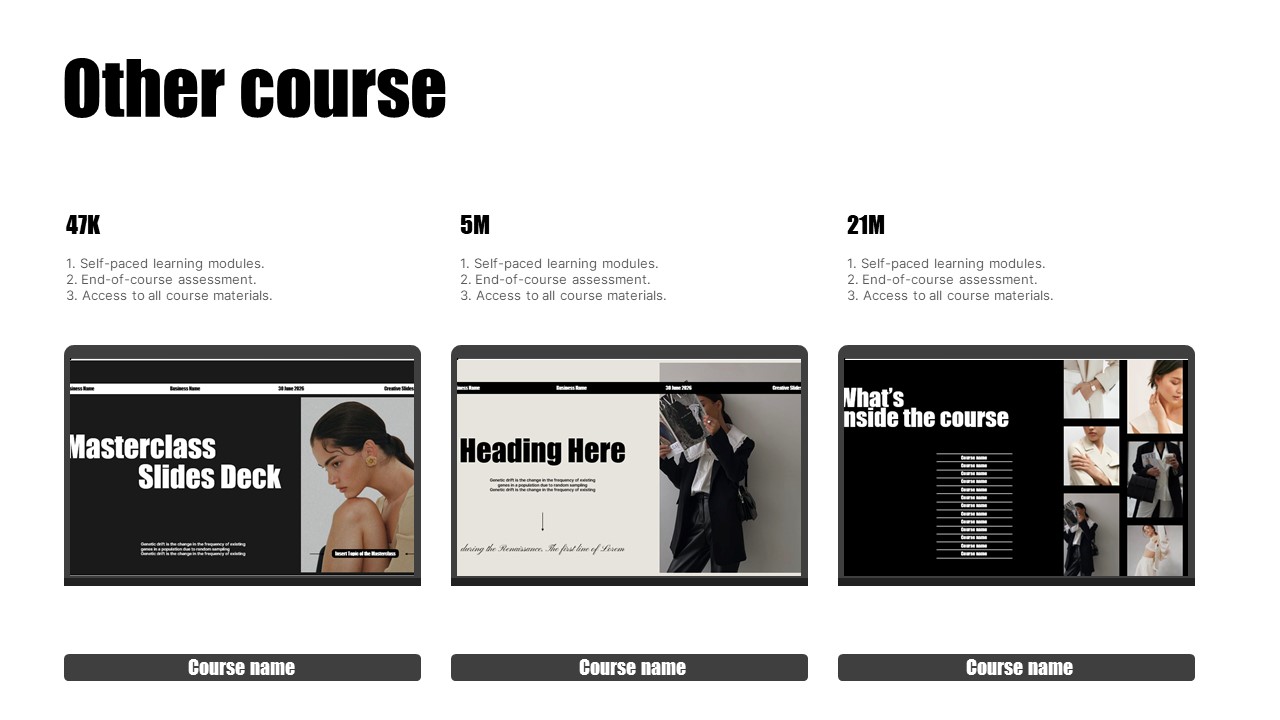 Slide Deck Masterclass Webinar PowerPoint Templates, Presentation Templates