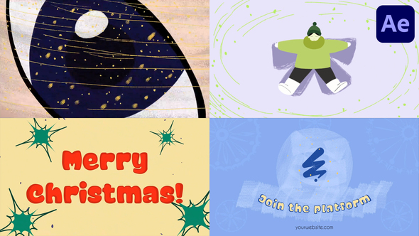 Snow Angel Logo Opener for After Effects Openers template preview