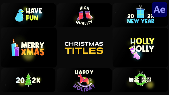 Christmas Titles for After Effects Titles template preview