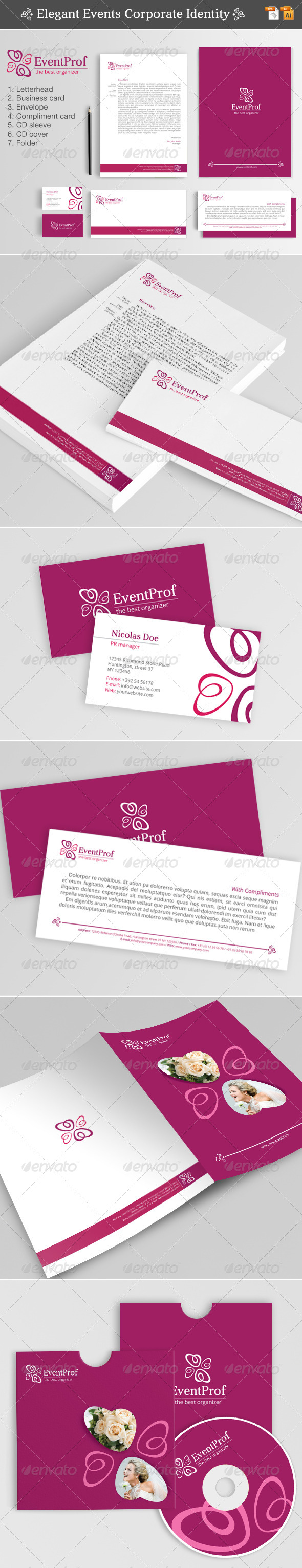 Elegant Events Corporate Identity - Stationery Print Templates