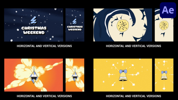 Christmas Morphing Logo | for After Effects Logo Stings template preview