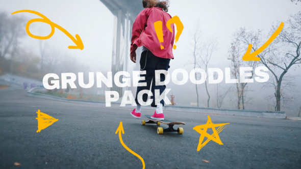Grunge Doodles Pack | Branding Pack Elements template preview