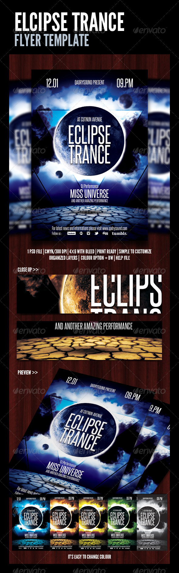 Eclips Trance Flyer/Poster - Clubs & Parties Events
