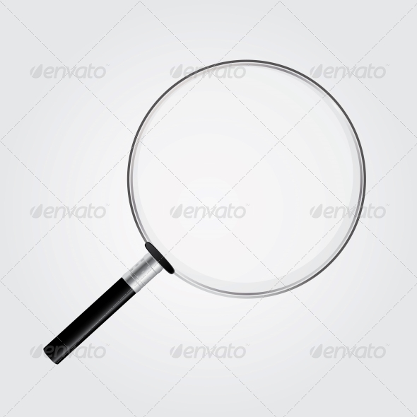 Magnifying Glass Vector Illustration - Computers Technology