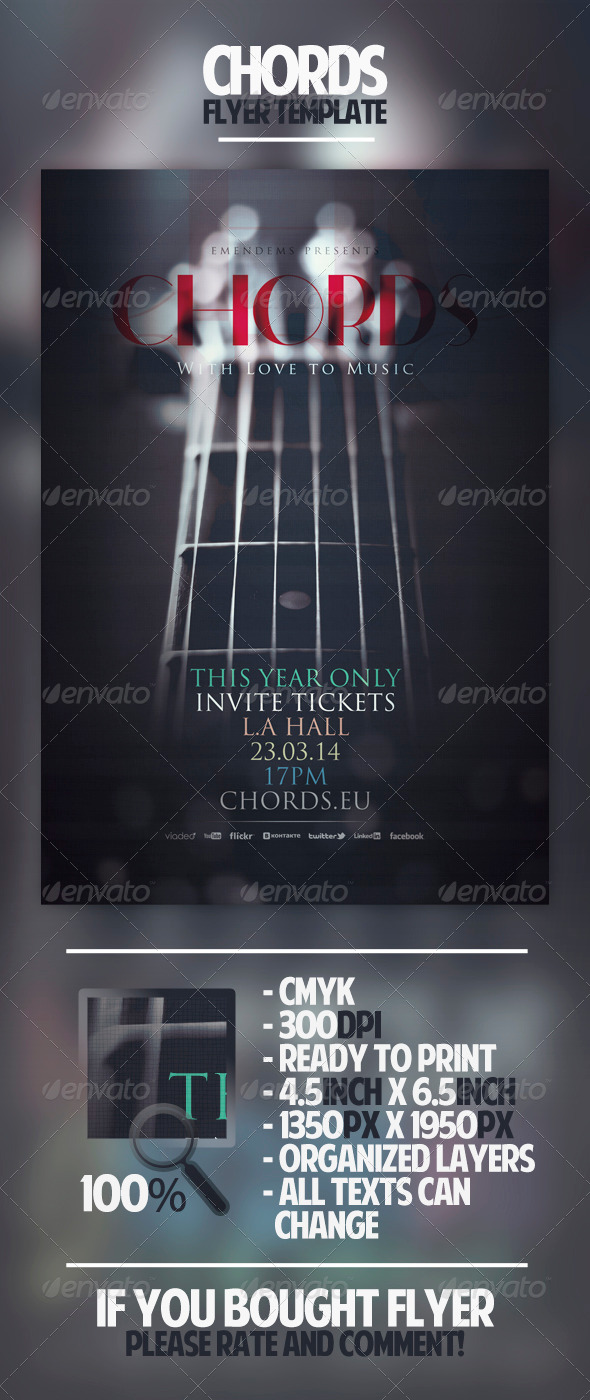 Chords Flyer Template - Concerts Events
