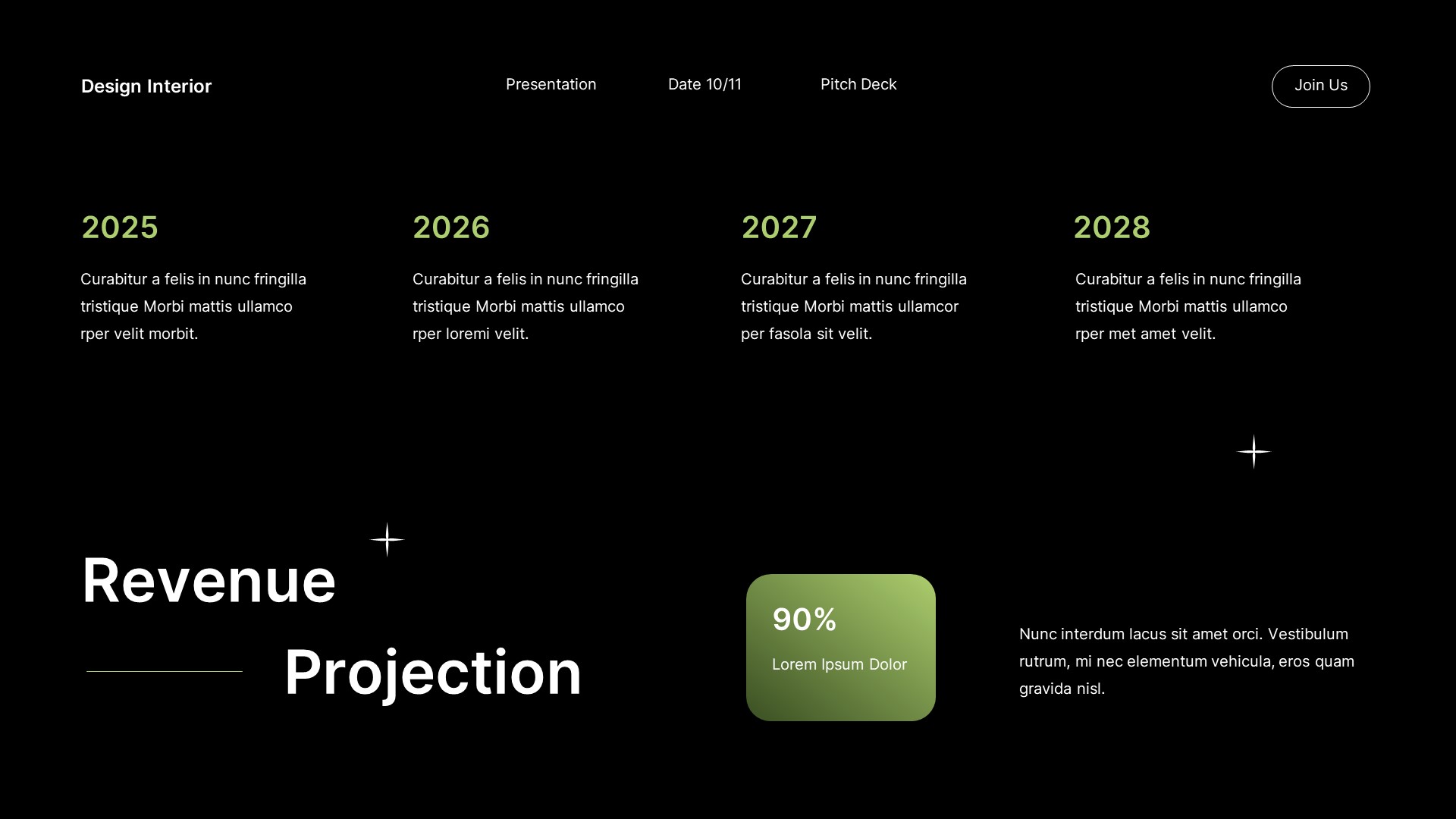 Black Green Gradient Modern Design Interior Pitch Deck Presentation ...