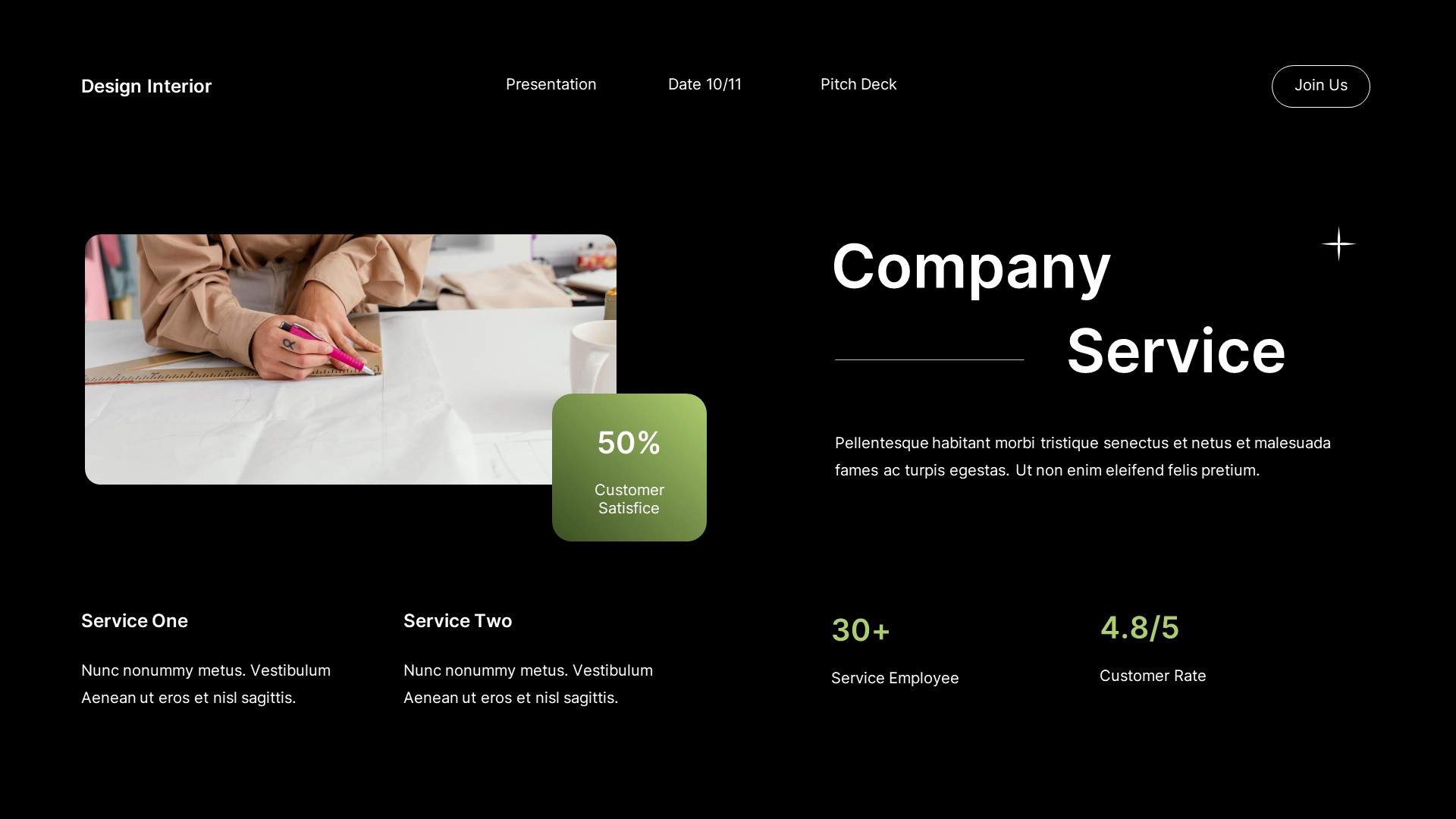 Black Green Gradient Modern Design Interior Pitch Deck Presentation ...