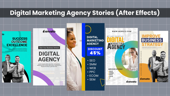Digital Marketing Agency Stories - Ads Promo Openers template preview