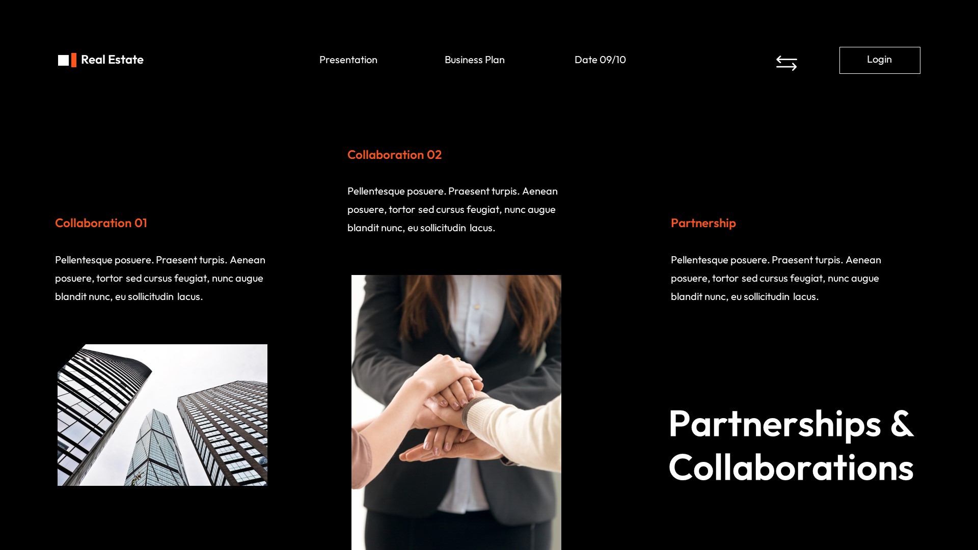 Black Orange Modern Business Plan Presentation, Presentation Templates