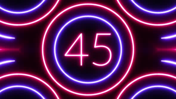 4k Neon Countdown