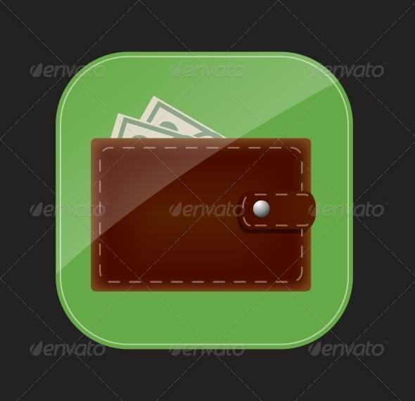 Wallet Icon Vector Illustration - Computers Technology