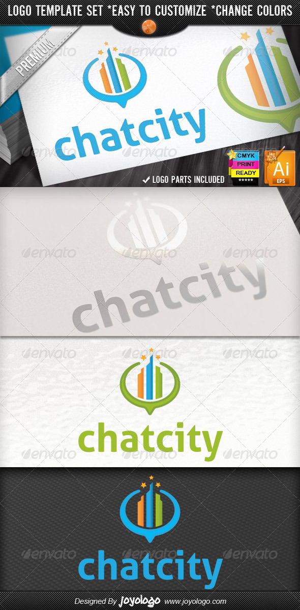 Mappings Buildings Locator Retro City Chat Logo - Buildings Logo Templates