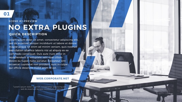 Corporate Slides 2 Video Displays template preview