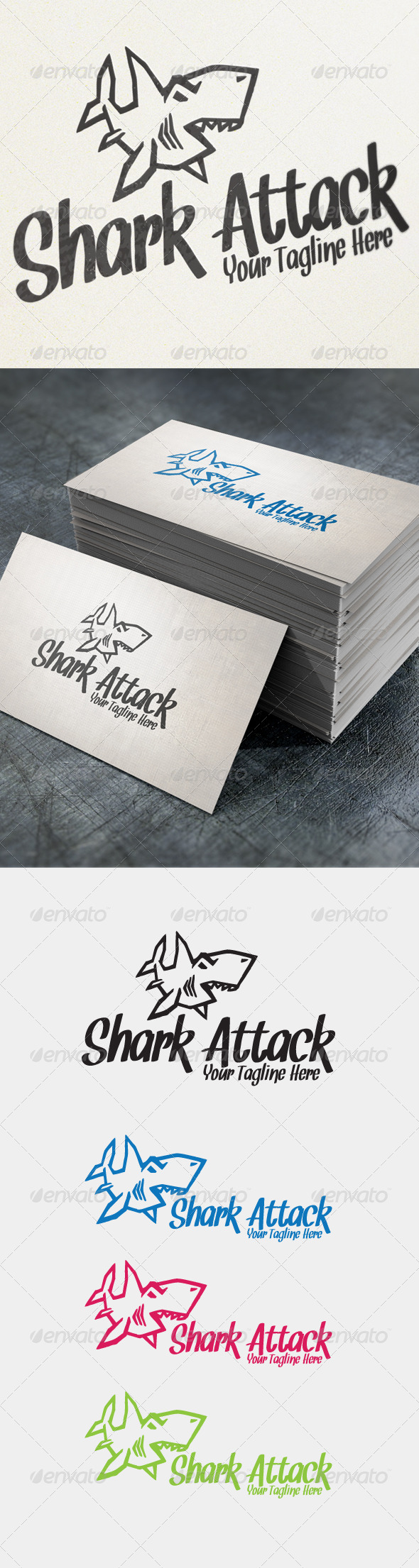 Shark Attack - Animals Logo Templates
