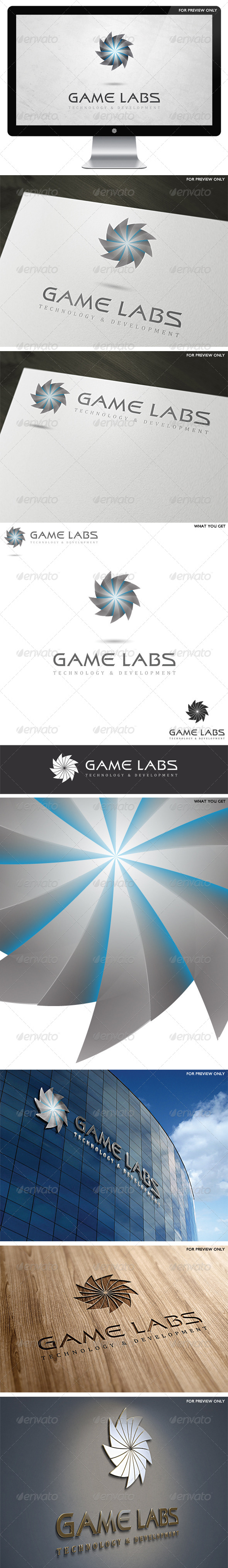 3D Game Labs Logo Template v1 - 3d Abstract