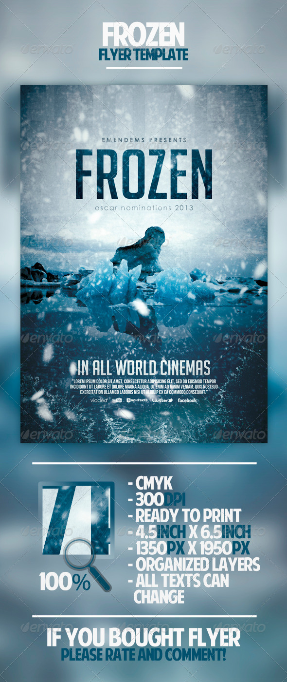 Frozen Flyer Template - Miscellaneous Events