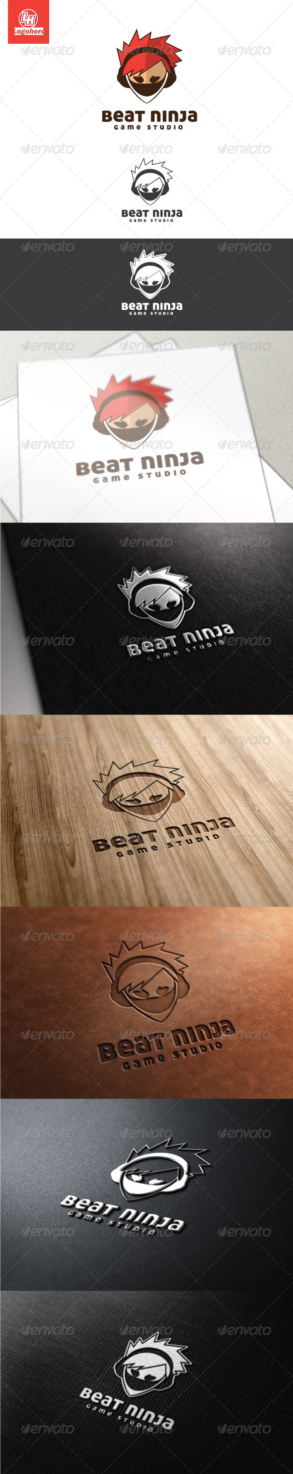 Beat Ninja Logo Template - Humans Logo Templates