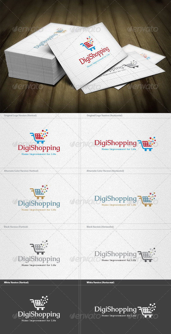 Digital Shopping Logo - Symbols Logo Templates