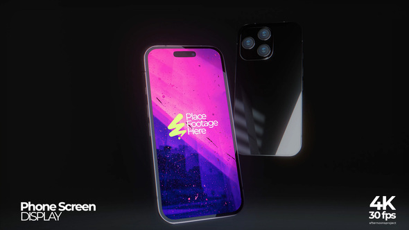 Black Phone Screen Mockup Product Promo template preview