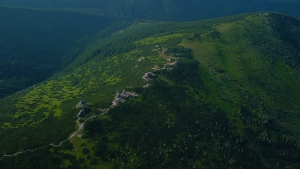 Aerial View of Carpathian Mountains rage alt