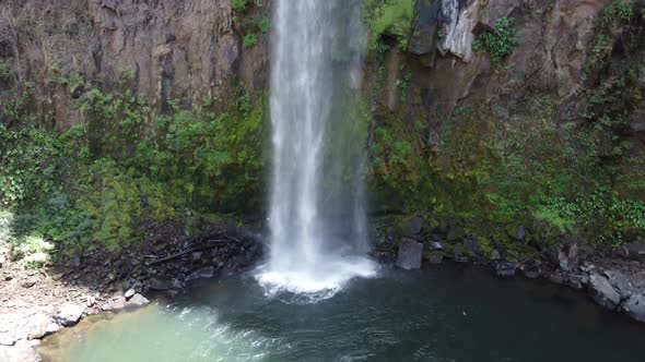 Lush Waterfall on upshot smooth crane
