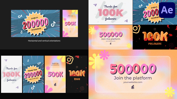 Followers Typography for After Effects Titles template preview