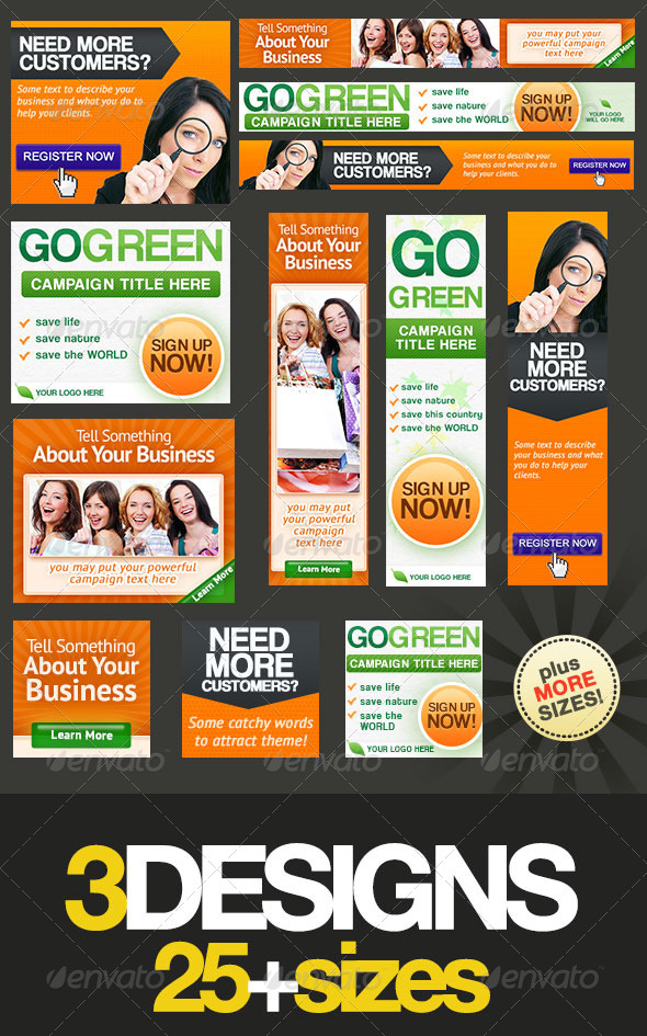 Banner Design Templates Pack 1.0 - Banners & Ads Web Elements
