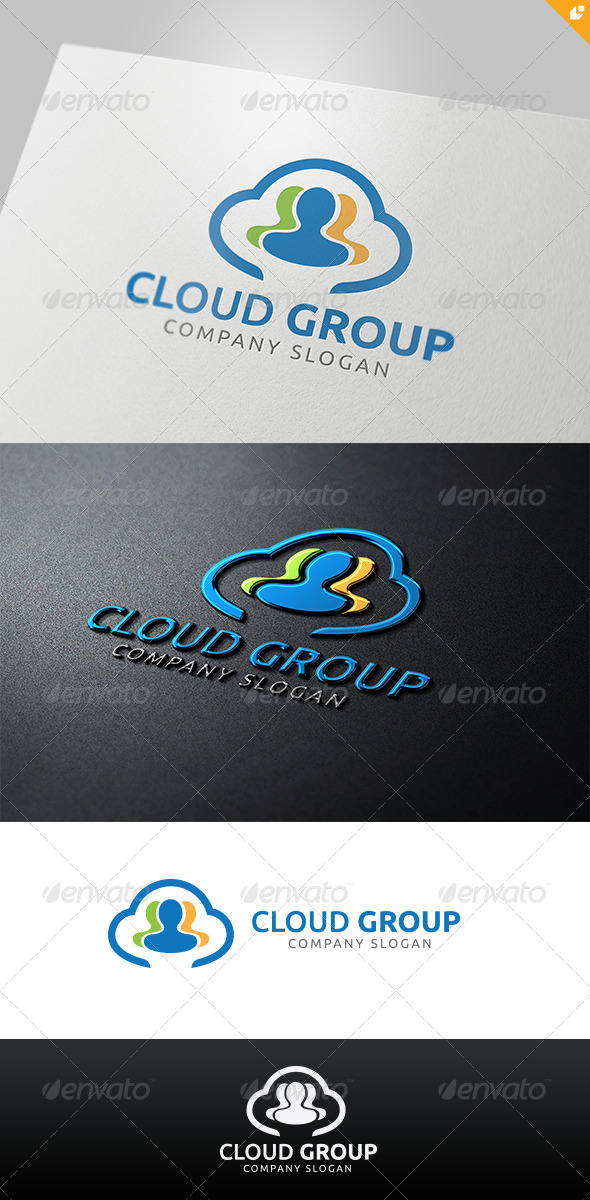 Cloud Group Logo - Humans Logo Templates