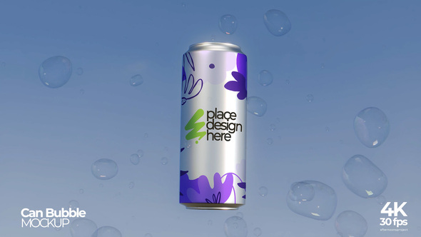 Can Bubble Mockup Product Promo template preview