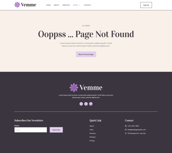 Vemme - Feminine Business Coaching Elementor Template Kit