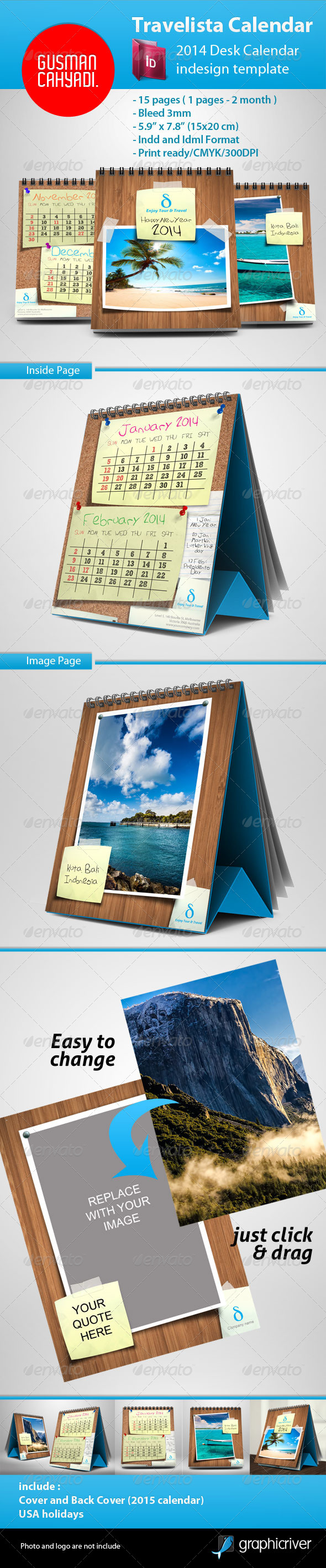 2014 Calendar Travelista - Calendars Stationery