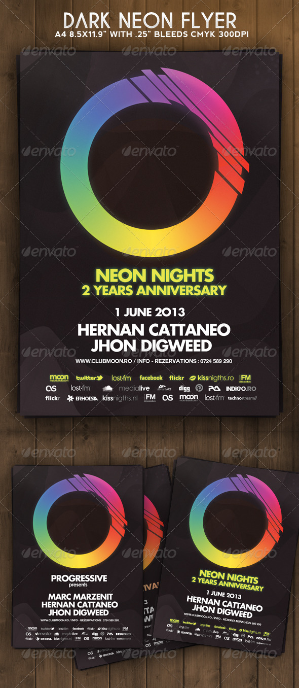 Neon Flyer - Clubs & Parties Events