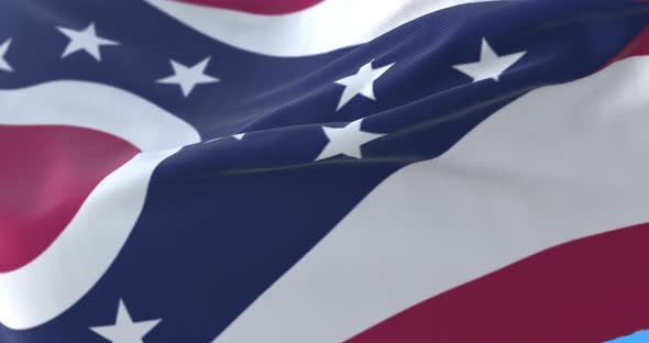 Flag of American State of Ohio alt