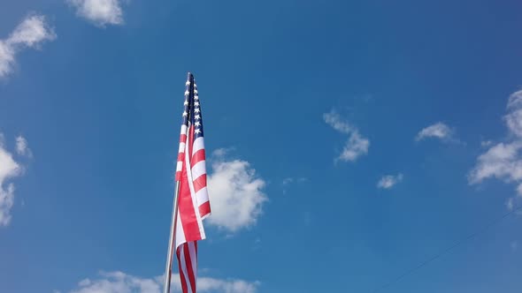 National Country Flag on Blue Sky Background