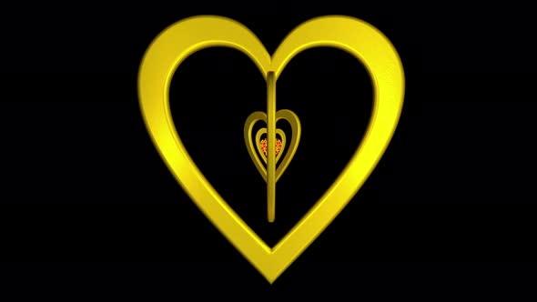 Perpetual motion of heart symbos