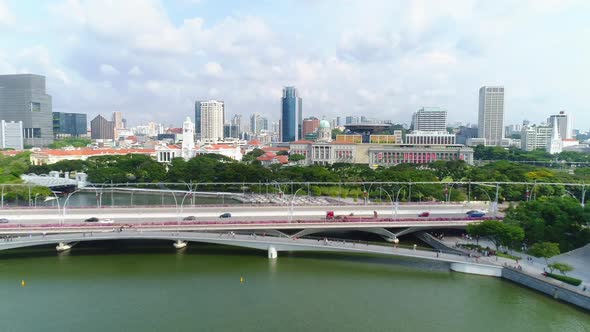 Singapore Marina Bay To Padang Drone flight