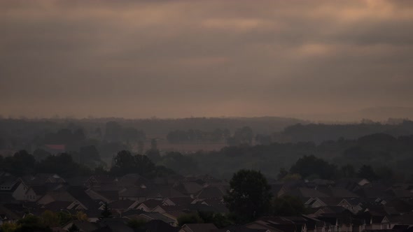 Evening timelapse in Kitchener, Canada