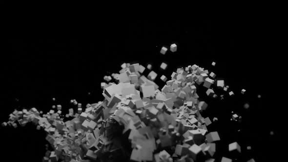 Abstract Seamlessly Looped Particles Chaos 01