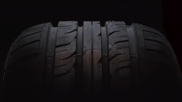 Slow Tire Rotation In The Dark