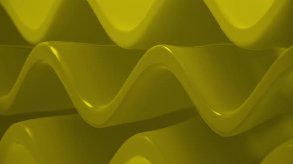 Colorful 3d Cartoon Waves Yellow
