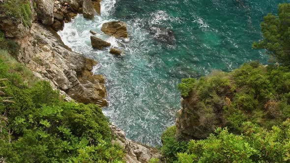Turquoise Sea And Rocks