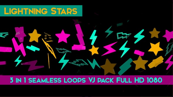 Lightning Stars VJ Loops